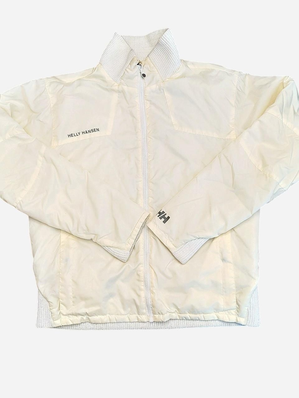 Helly Hansen White Sailing Jacket with Floral Etched Pattern